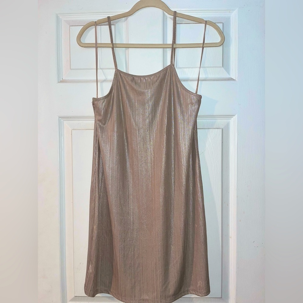 Kendall & Kylie shimmery nude slip dress small